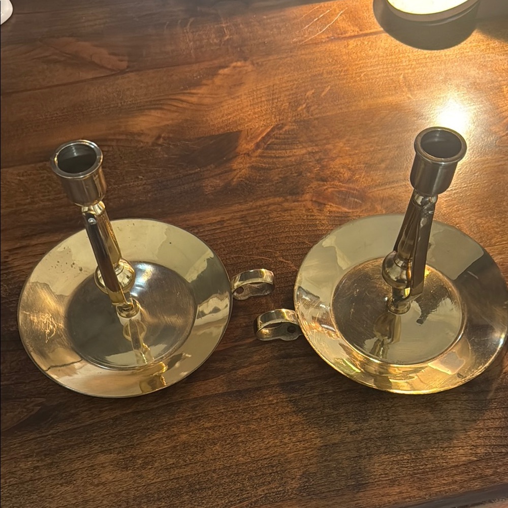 Elegant Brass Candle Holders
